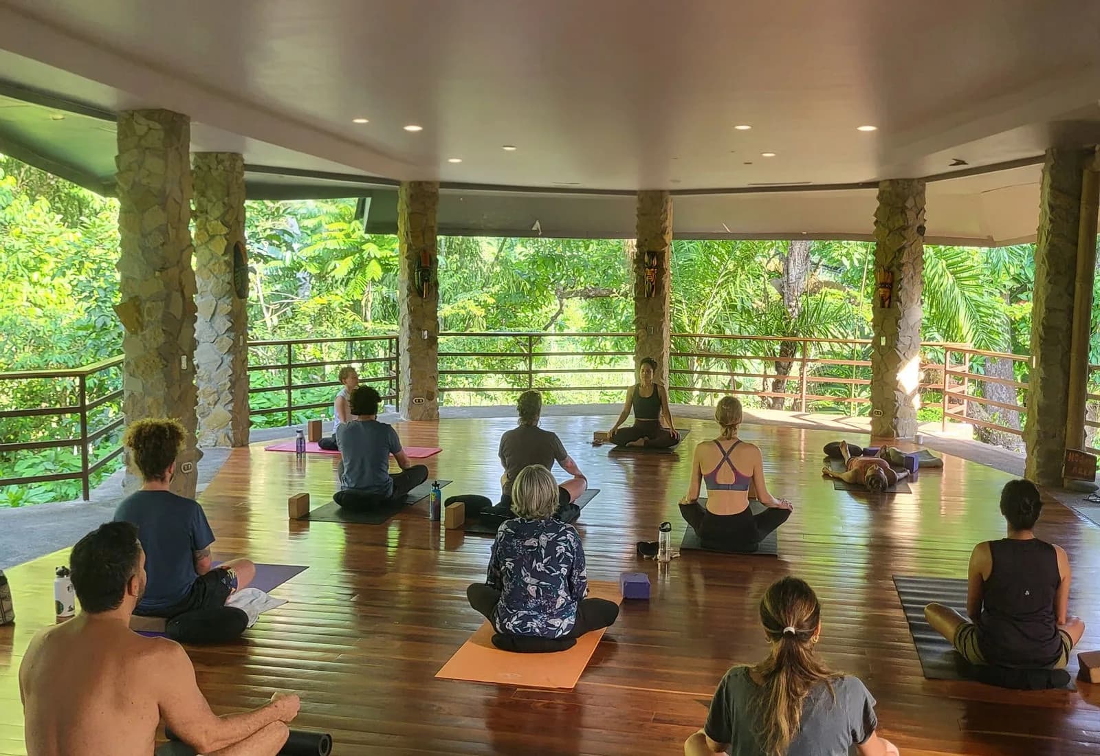 Yoga and meditation practice at Posada Natura